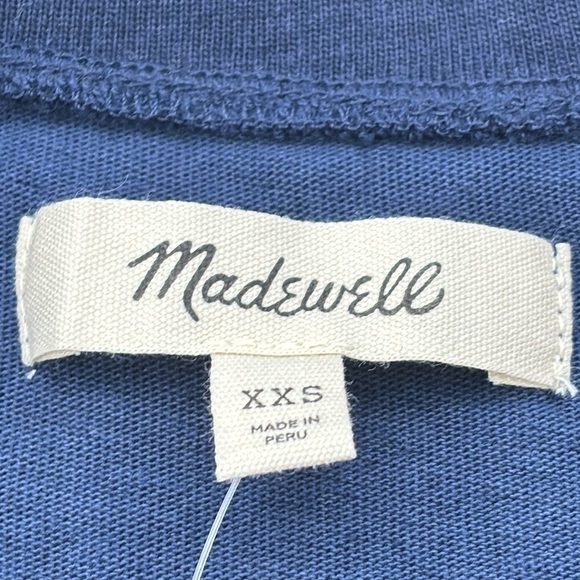 Madewell Side-Cinch Muscle Tee in Dark Nightfall size XXS NWT NJ787 - Picture 6 of 11